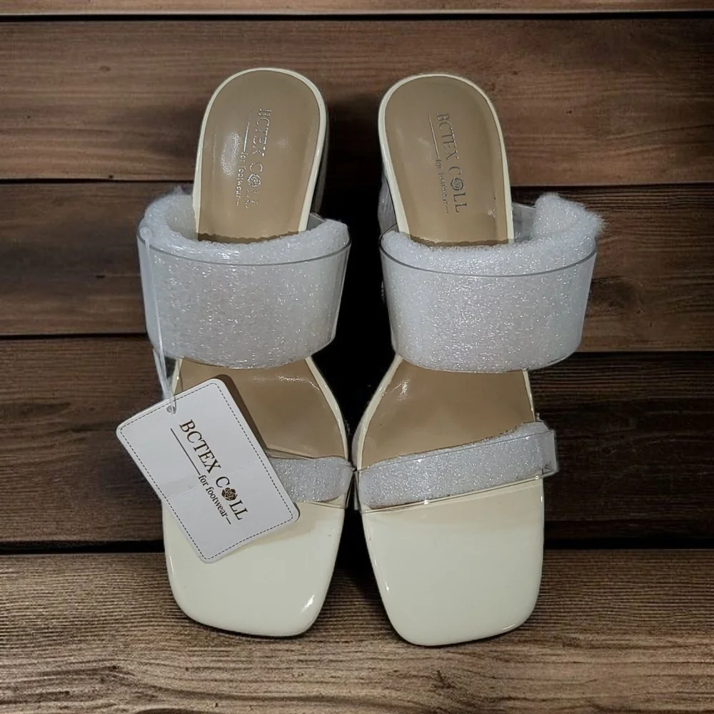 BC Tex Coll Beige With Clear Accents Women's Shoes Size 7.5